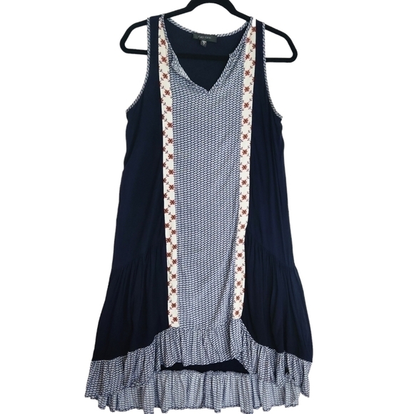 Karen Kane High Low Ruffle Hem Dress - Picture 2 of 4